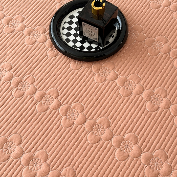 91家纺网 家纺一手货源 找家纺 紫碧螺家纺 2025新款全棉高精水洗棉床盖床笠系列 梵高橙