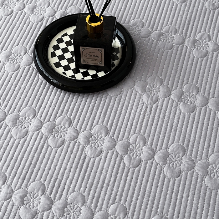 91家纺网 家纺一手货源 找家纺 紫碧螺家纺 2025新款全棉高精水洗棉床盖床笠系列 蔚蓝