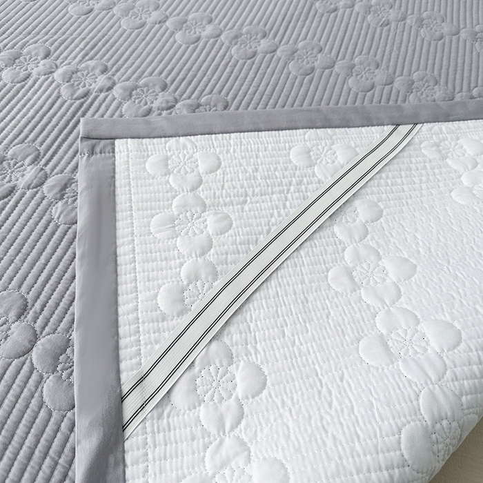 91家纺网 家纺一手货源 找家纺 紫碧螺家纺 2025新款全棉高精水洗棉床盖床笠系列 蔚蓝