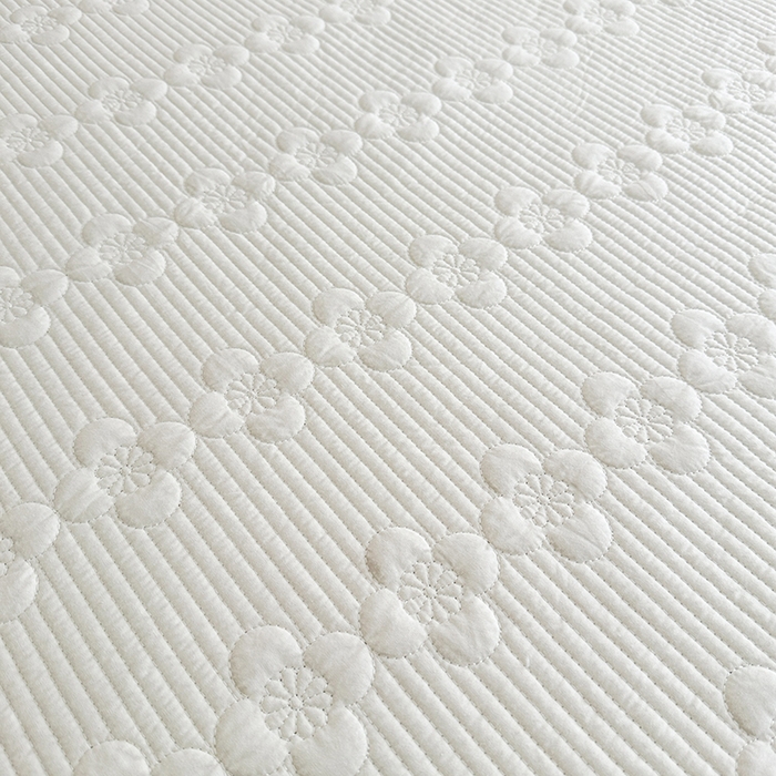 91家纺网 家纺一手货源 找家纺 紫碧螺家纺 2025新款全棉水洗绣花欧式床盖 奶昔-橙边