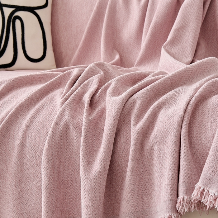 91家纺网 家纺一手货源 找家纺 （总）沐沐家纺 2026新款纯色雪尼尔人字纹 