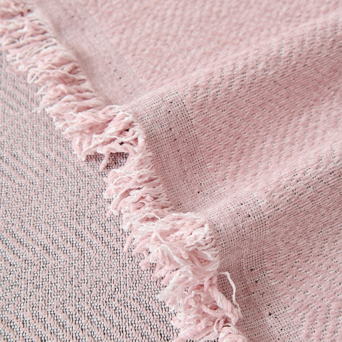 91家纺网 家纺一手货源 找家纺 （总）沐沐家纺 2026新款纯色雪尼尔人字纹 