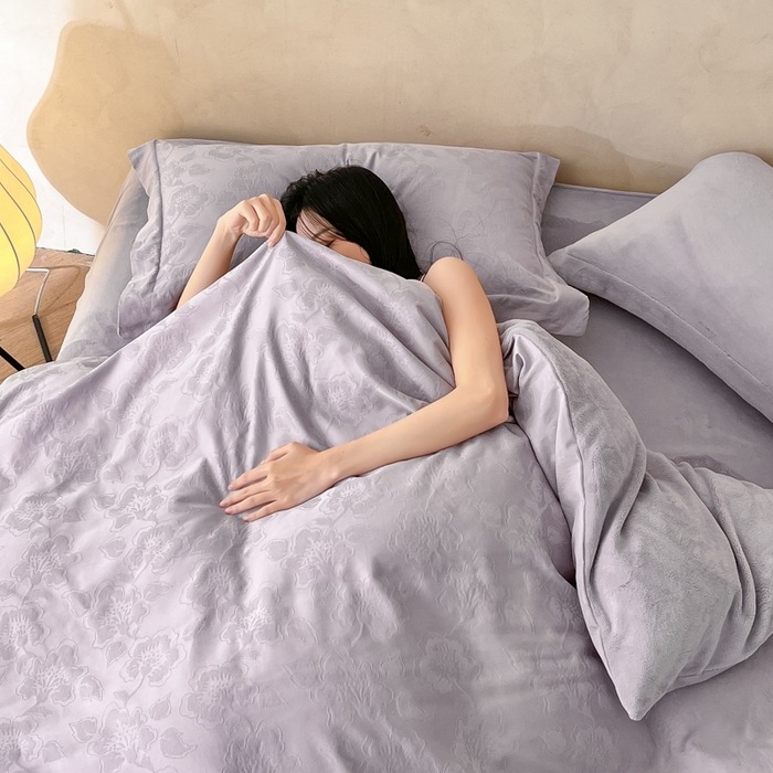 91家纺网 家纺一手货源 找家纺 （总）禾时 2025新款全棉加厚立体提花加绒四件套