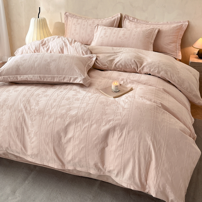 91家纺网 家纺一手货源 找家纺 （总）禾时 2025新款全棉加厚立体提花加绒四件套