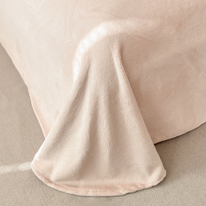 91家纺网 家纺一手货源 找家纺 禾时 2025新款全棉加厚立体提花加绒四件套 兰亭-藕粉色（加绒款）