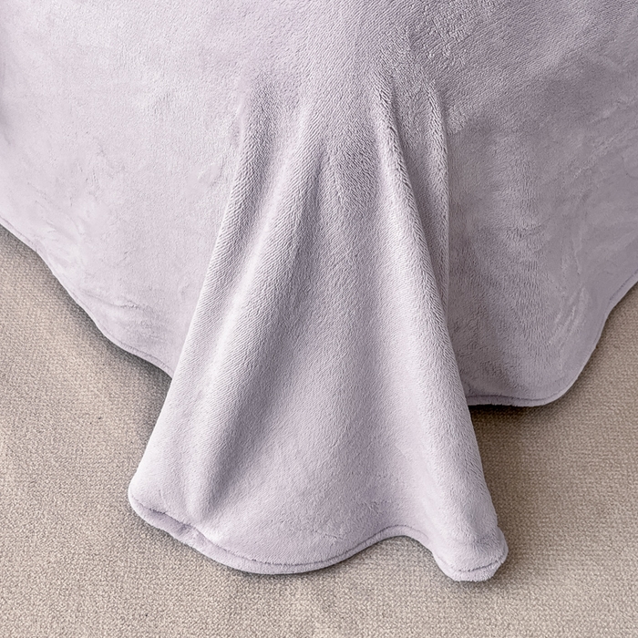 91家纺网 家纺一手货源 找家纺 禾时 2025新款全棉加厚立体提花加绒四件套 兰亭-淡雅紫（加绒款）