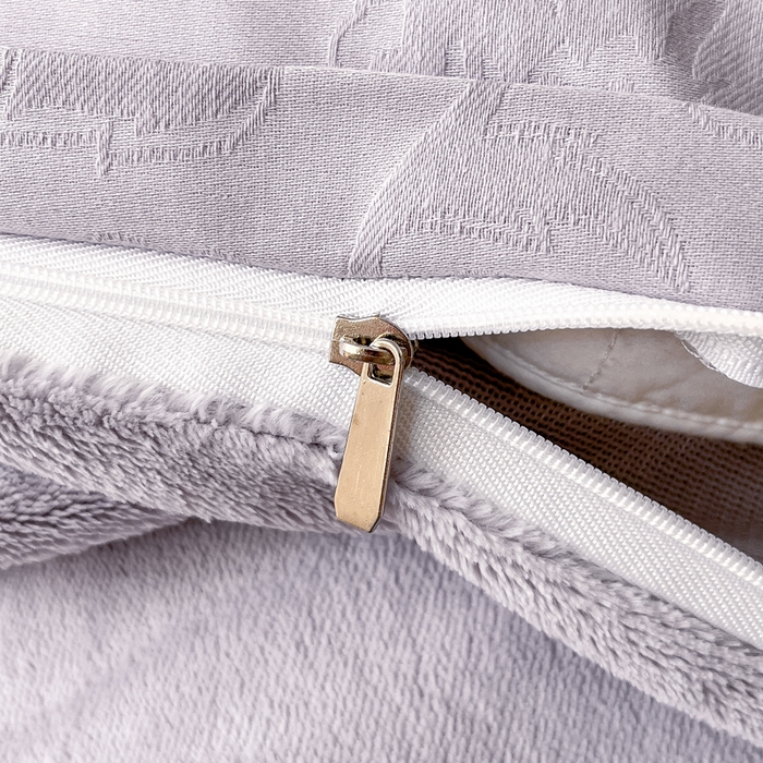 91家纺网 家纺一手货源 找家纺 禾时 2025新款全棉加厚立体提花加绒四件套 兰亭-淡雅紫（加绒款）