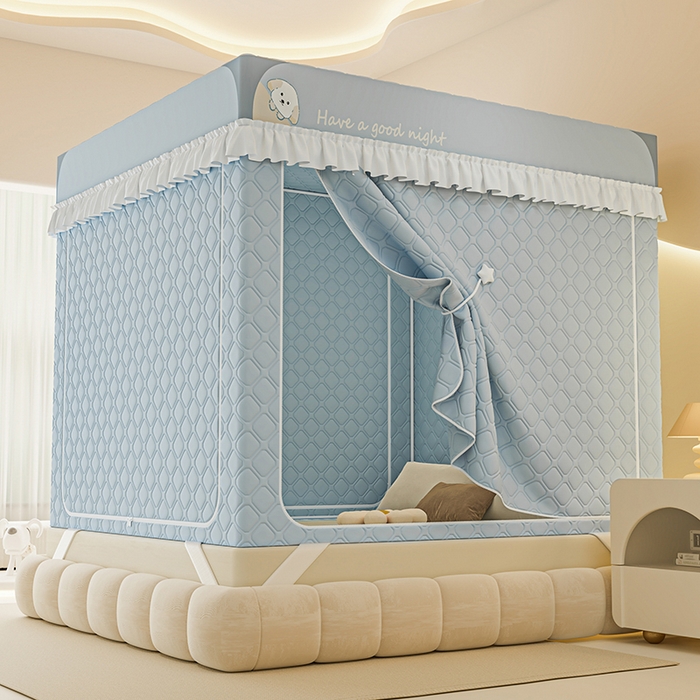 梦之宝蚊帐 2025新款卡通花边夹棉防风一体式系列蚊帐 狗狗