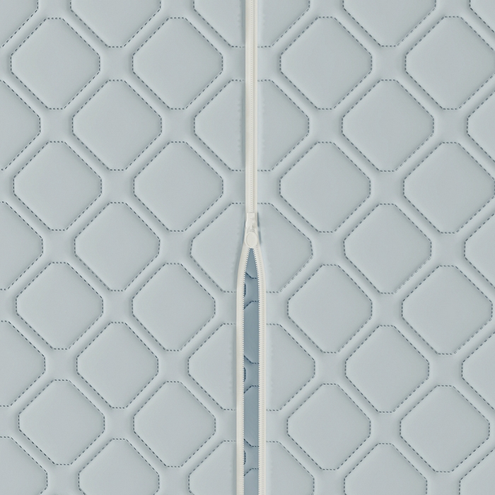 91家纺网 家纺一手货源 找家纺 梦之宝蚊帐 2025新款卡通花边夹棉防风一体式系列蚊帐 波点狗狗-蓝