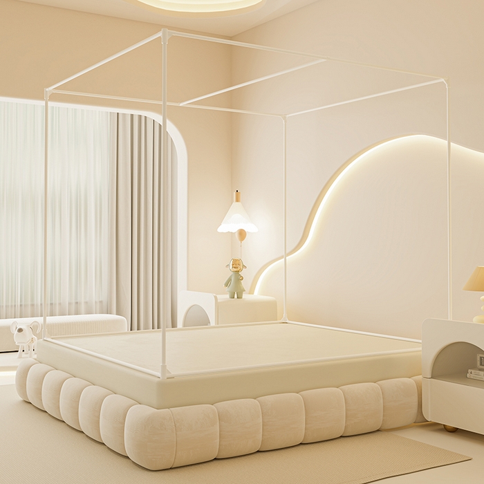 91家纺网 家纺一手货源 找家纺 （总）梦之宝蚊帐 2025新款卡通花边夹棉防风一体式系列蚊帐