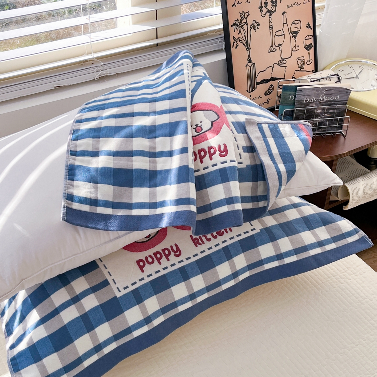 91家纺网 家纺一手货源 找家纺 （总）美宜家 2026新款全棉细纱加厚萌系治愈风枕巾