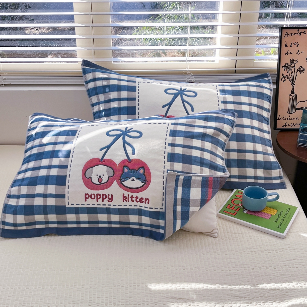 91家纺网 家纺一手货源 找家纺 （总）美宜家 2026新款全棉细纱加厚萌系治愈风枕巾