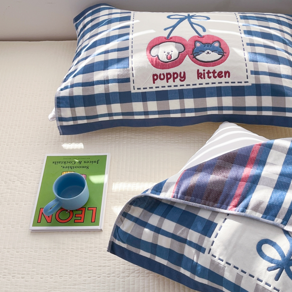 91家纺网 家纺一手货源 找家纺 （总）美宜家 2026新款全棉细纱加厚萌系治愈风枕巾