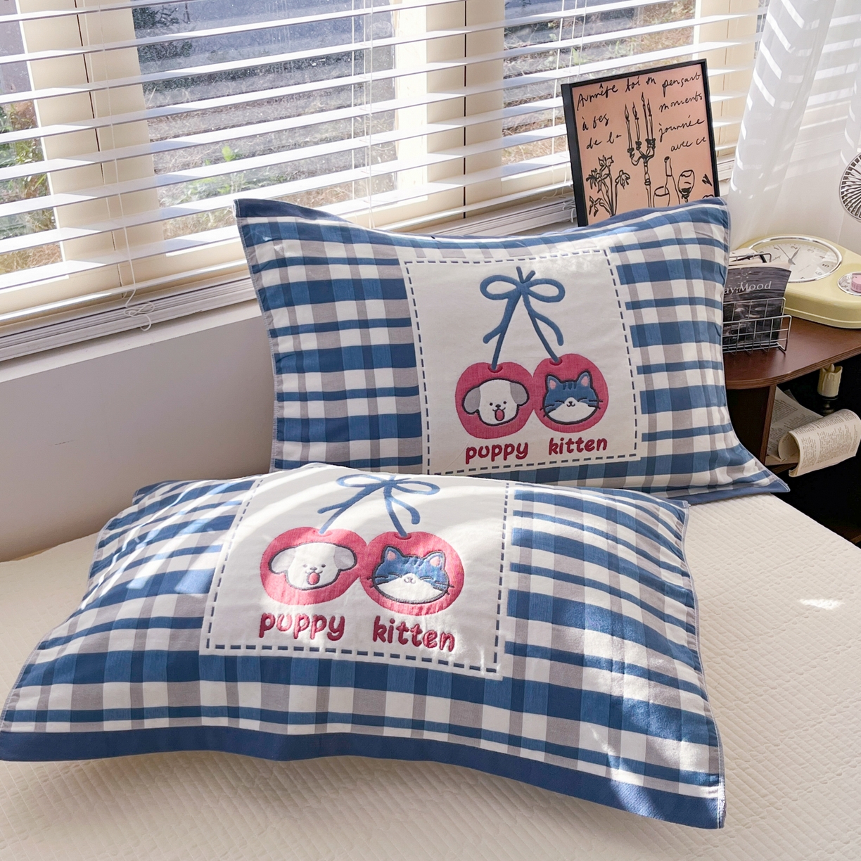 91家纺网 家纺一手货源 找家纺 美宜家 2026新款全棉细纱加厚萌系治愈风枕巾 伙伴一只