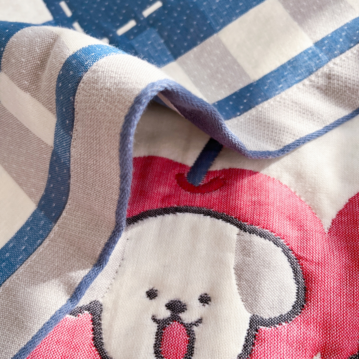 91家纺网 家纺一手货源 找家纺 美宜家 2026新款全棉细纱加厚萌系治愈风枕巾 伙伴一只