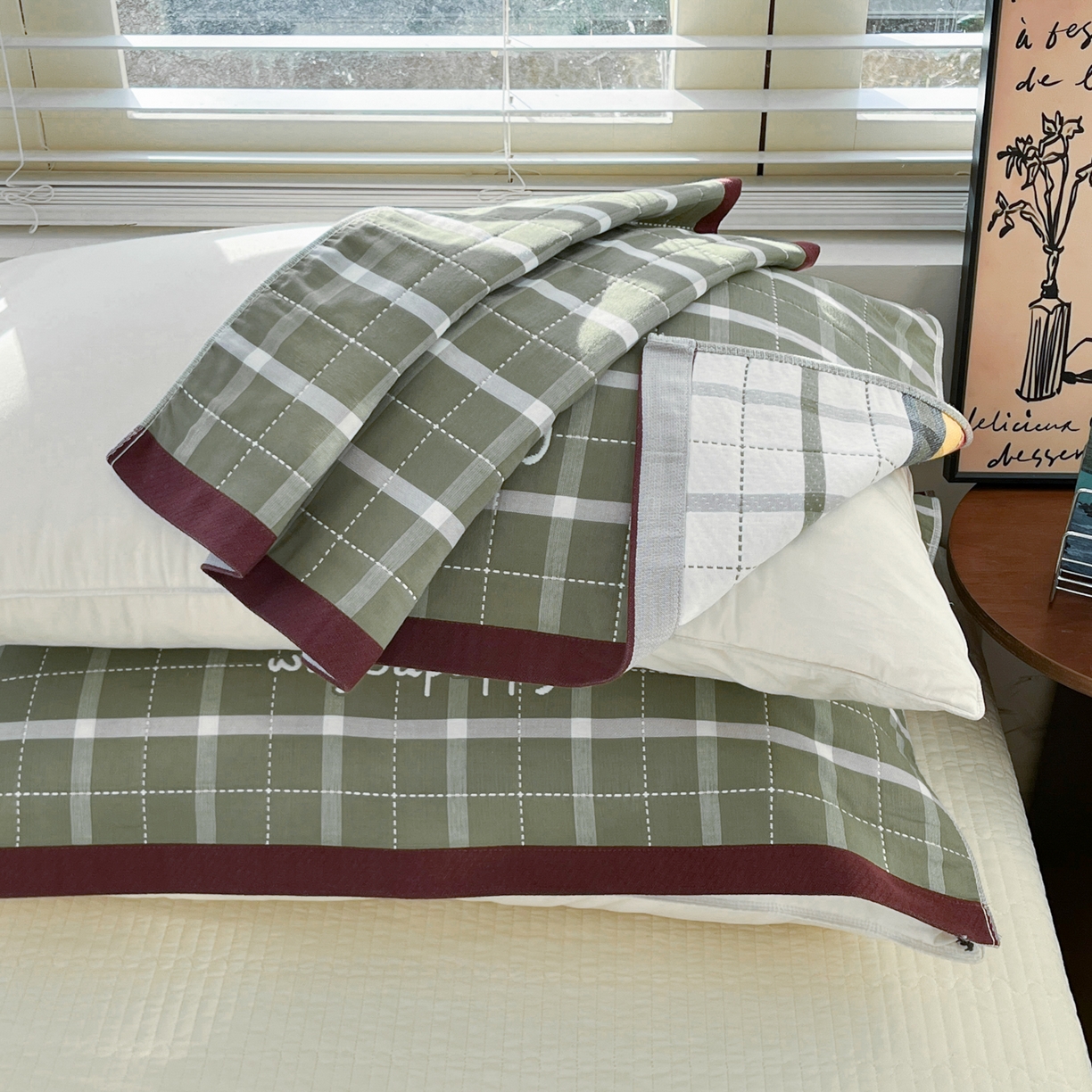 91家纺网 家纺一手货源 找家纺 美宜家 2026新款全棉细纱加厚萌系治愈风枕巾 小暖狗一只