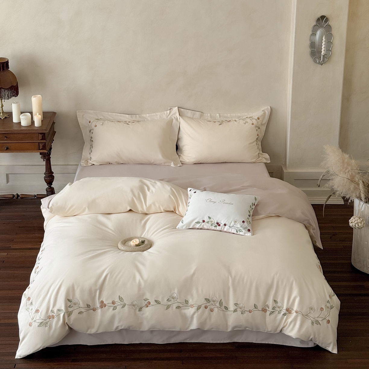 91家纺网 家纺一手货源 找家纺 （总）佳汐蓝家纺 2025 春夏新品60支兰精天丝数码印花四件套-小苍兰花语