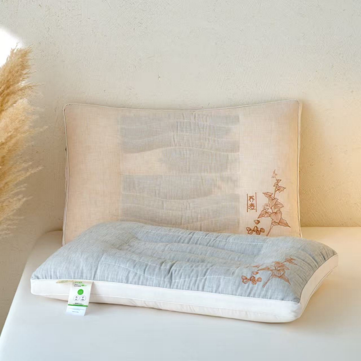 帝诺妮枕芯坊 2025新款草本荞麦枕 枕头枕芯 粉色