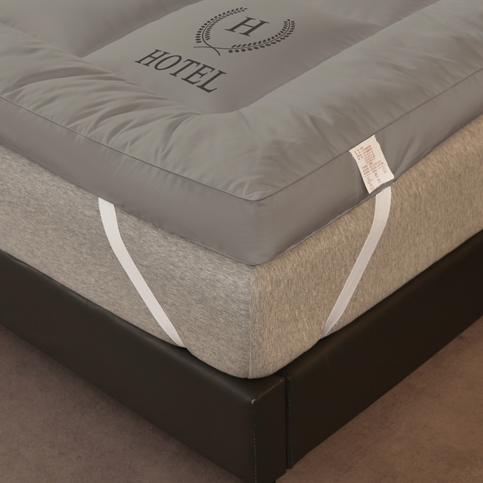 91家纺网 家纺一手货源 找家纺 啊雅家居 2026新款立体斜纹酒店软床垫 灰色