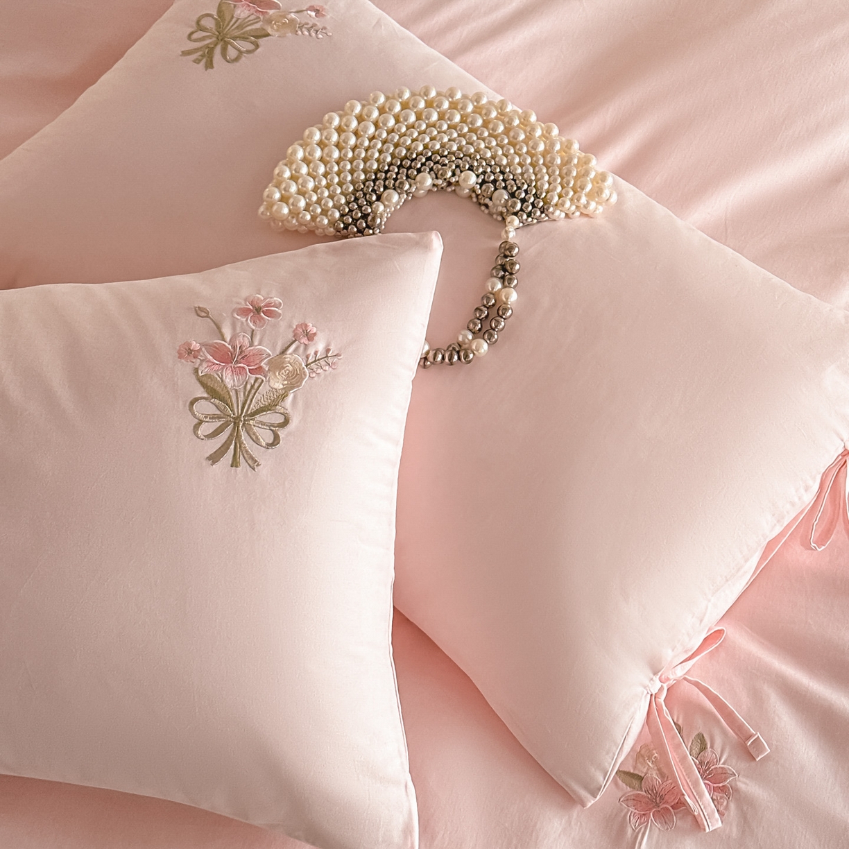 91家纺网 家纺一手货源 找家纺 （总）帝王家纺 2025爆款冬季加厚磨毛刺绣四件套法式少女心新品