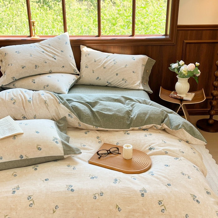 91家纺网 家纺一手货源 找家纺 （总）爱彼家纺 2025四季款亲水洗麻亚麻皱皱纱四件套-纽扣款-提供买家秀