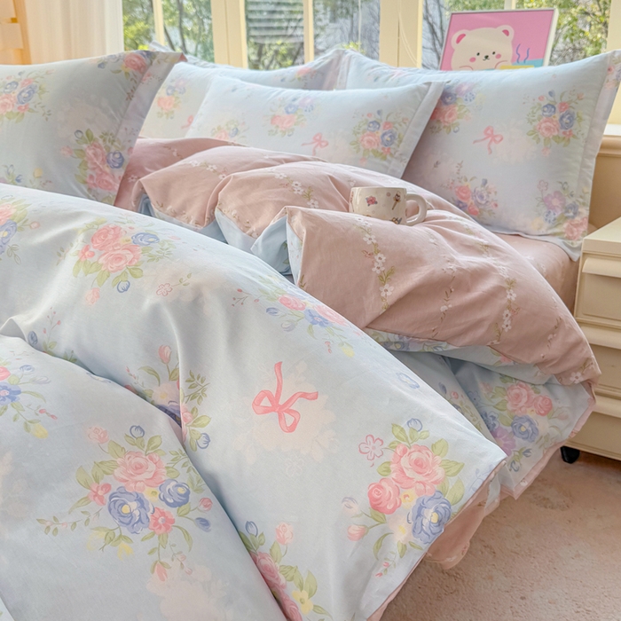 91家纺网 家纺一手货源 找家纺 （总）禧安居 2025新款高支高密活性印染全棉印花四件套全棉四件套三件套被套（支持定制尺寸）