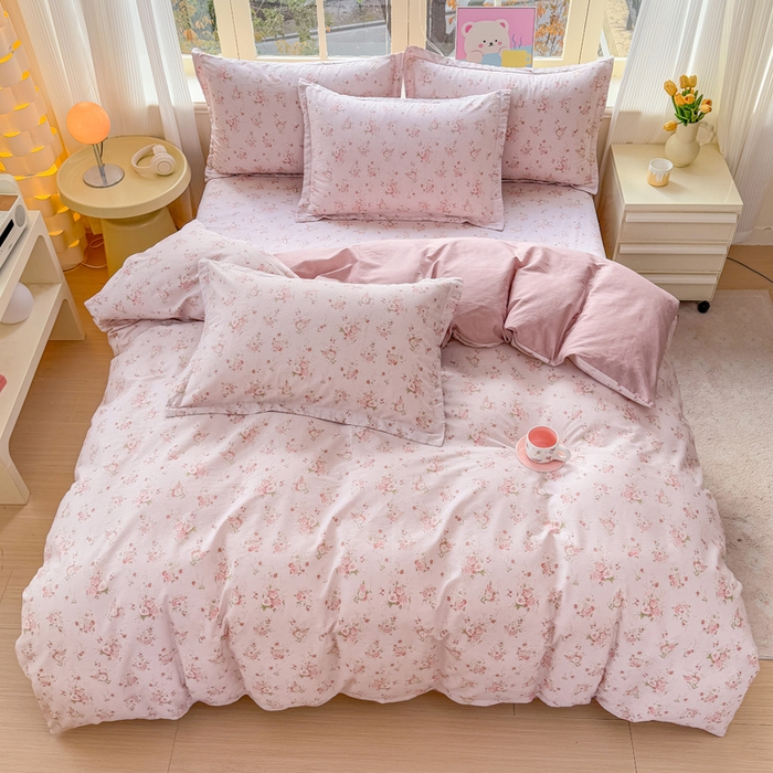 91家纺网 家纺一手货源 找家纺 禧安居 2025新款高支高密活性印染全棉印花四件套全棉四件套三件套被套（支持定制尺寸）苏糖