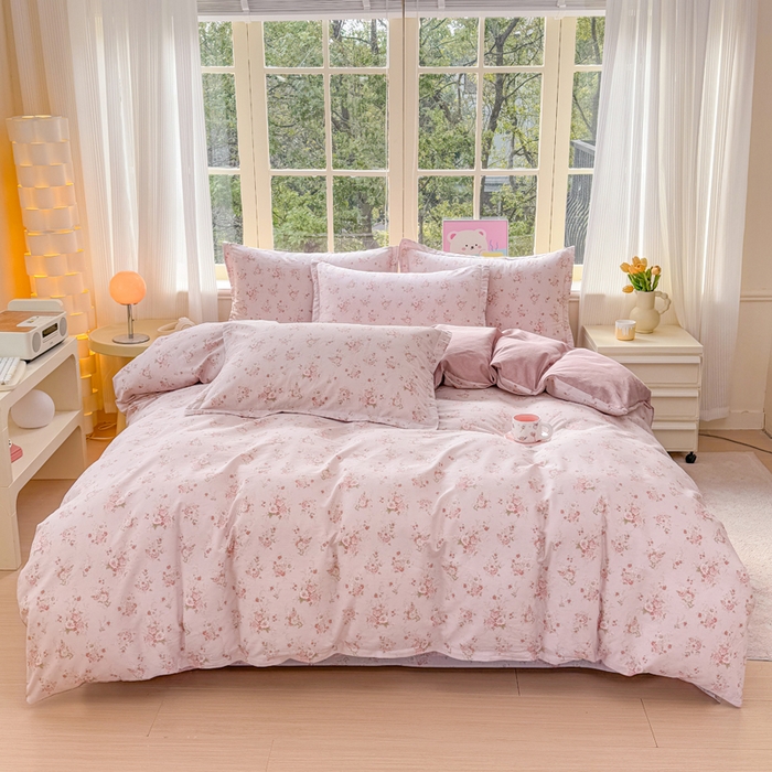 91家纺网 家纺一手货源 找家纺 禧安居 2025新款高支高密活性印染全棉印花四件套全棉四件套三件套被套（支持定制尺寸）苏糖