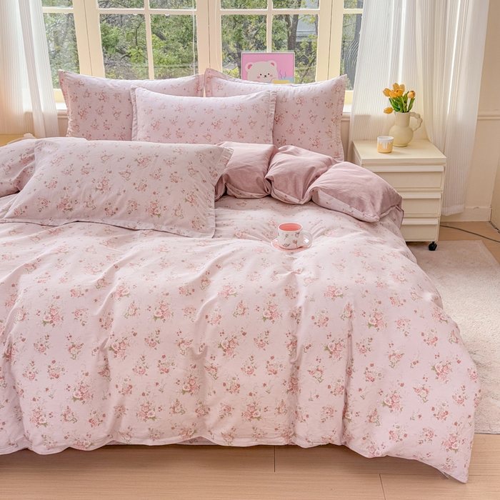 91家纺网 家纺一手货源 找家纺 禧安居 2025新款高支高密活性印染全棉印花四件套全棉四件套三件套被套（支持定制尺寸）苏糖