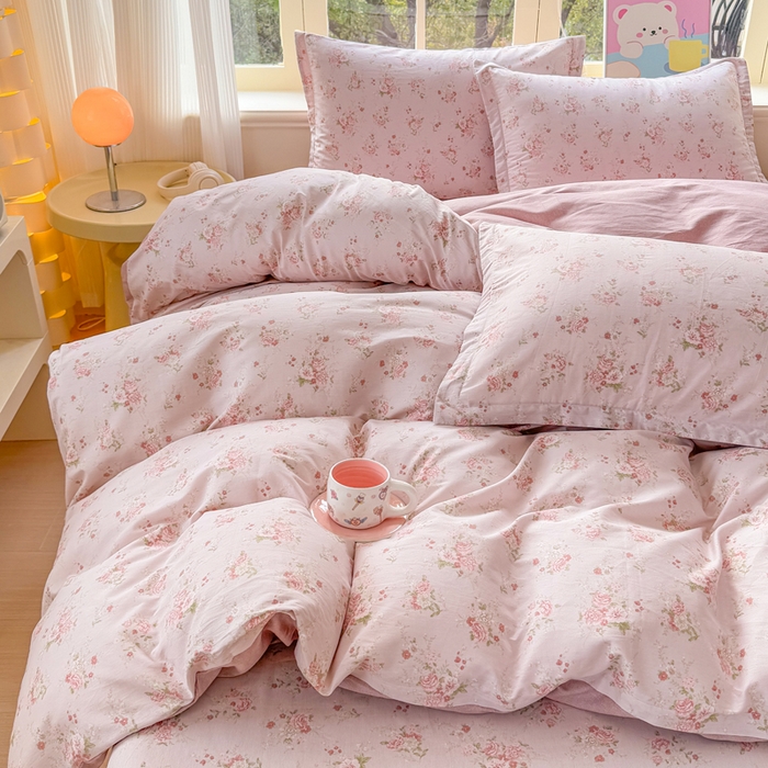 91家纺网 家纺一手货源 找家纺 禧安居 2025新款高支高密活性印染全棉印花四件套全棉四件套三件套被套（支持定制尺寸）苏糖