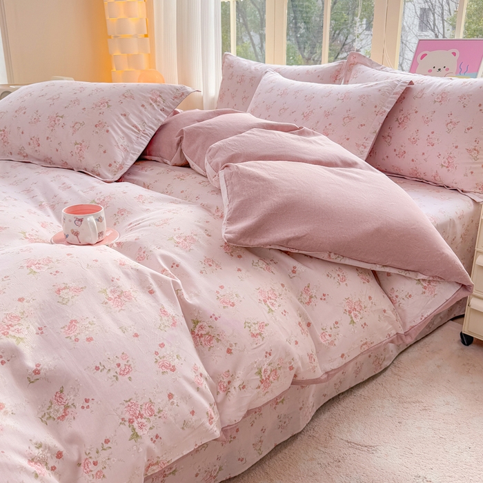 91家纺网 家纺一手货源 找家纺 禧安居 2025新款高支高密活性印染全棉印花四件套全棉四件套三件套被套（支持定制尺寸）苏糖