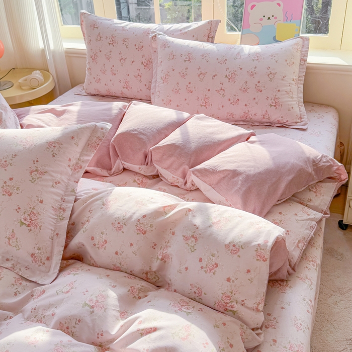 91家纺网 家纺一手货源 找家纺 禧安居 2025新款高支高密活性印染全棉印花四件套全棉四件套三件套被套（支持定制尺寸）苏糖