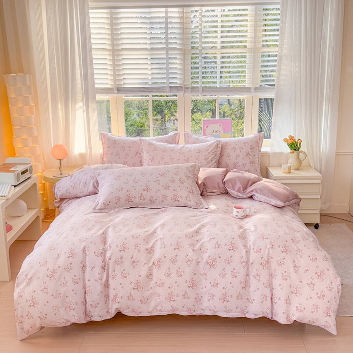 91家纺网 家纺一手货源 找家纺 禧安居 2025新款高支高密活性印染全棉印花四件套全棉四件套三件套被套（支持定制尺寸）苏糖