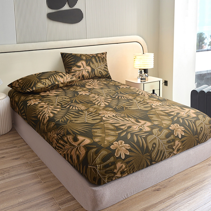 91家纺网 家纺一手货源 找家纺 （总）柏钧家纺 2026新款亲肤舒适跨境外贸85g芦荟棉单床笠枕套三件套（承接各类尺寸定制）