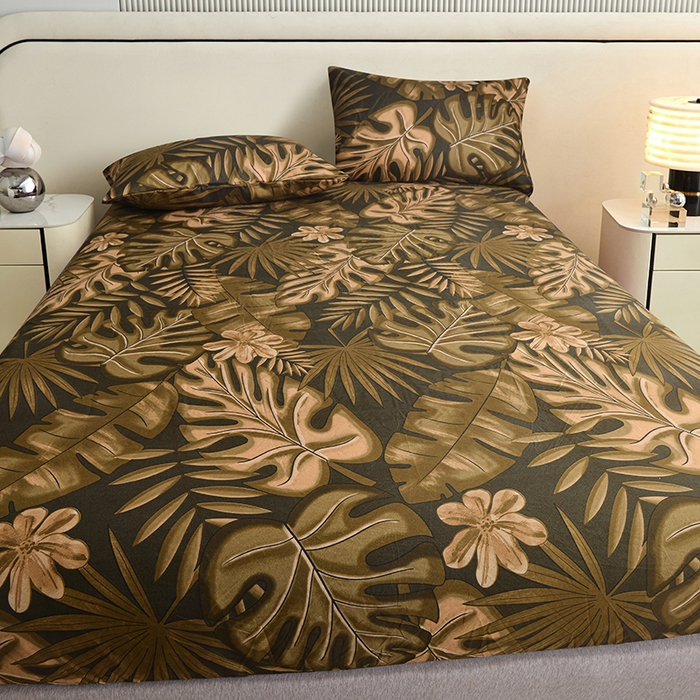 91家纺网 家纺一手货源 找家纺 （总）柏钧家纺 2026新款亲肤舒适跨境外贸85g芦荟棉单床笠枕套三件套（承接各类尺寸定制）