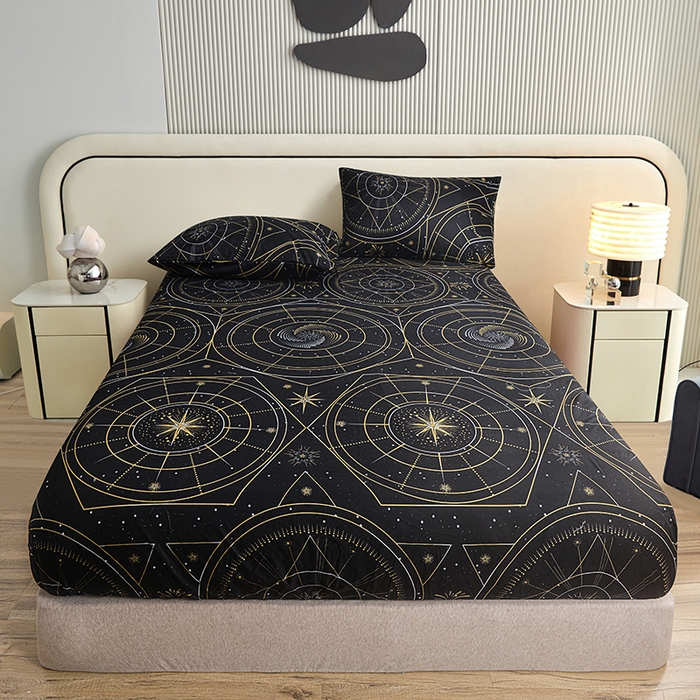 91家纺网 家纺一手货源 找家纺 （总）柏钧家纺 2026新款亲肤舒适跨境外贸85g芦荟棉单床笠枕套三件套（承接各类尺寸定制）