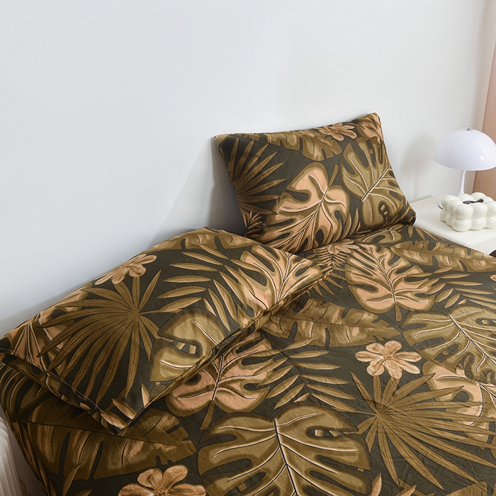 91家纺网 家纺一手货源 找家纺 柏钧家纺 2026新款亲肤舒适跨境外贸85g芦荟棉单床笠枕套三件套（承接各类尺寸定制） 奇幻森林