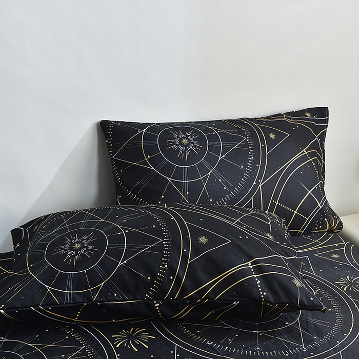 91家纺网 家纺一手货源 找家纺 柏钧家纺 2026新款亲肤舒适跨境外贸85g芦荟棉单床笠枕套三件套（承接各类尺寸定制） 行星