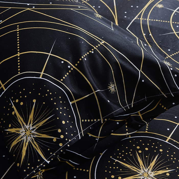 91家纺网 家纺一手货源 找家纺 柏钧家纺 2026新款亲肤舒适跨境外贸85g芦荟棉单床笠枕套三件套（承接各类尺寸定制） 行星