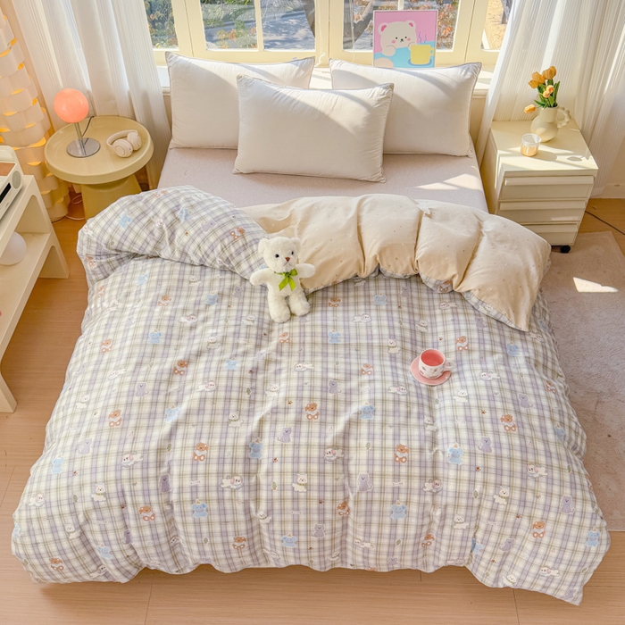 91家纺网 家纺一手货源 找家纺 （总）禧安居 2025新款高支高密活性印染全棉被套单被套（支持定制尺寸）