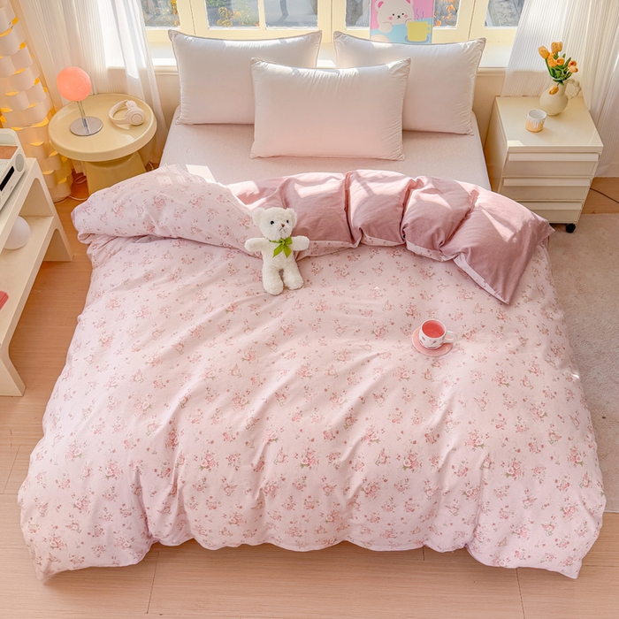 91家纺网 家纺一手货源 找家纺 禧安居 2025新款高支高密活性印染全棉被套单被套（支持定制尺寸）苏糖