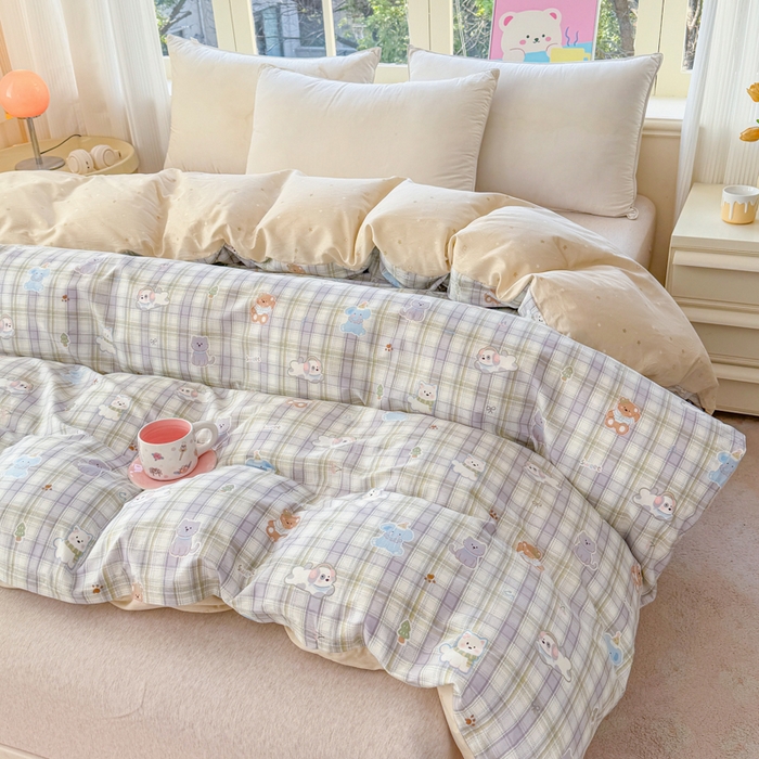 91家纺网 家纺一手货源 找家纺 禧安居 2025新款高支高密活性印染全棉被套单被套（支持定制尺寸）温馨甜宠