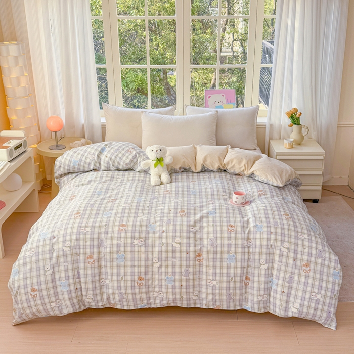 禧安居 2025新款高支高密活性印染全棉被套单被套（支持定制尺寸）温馨甜宠