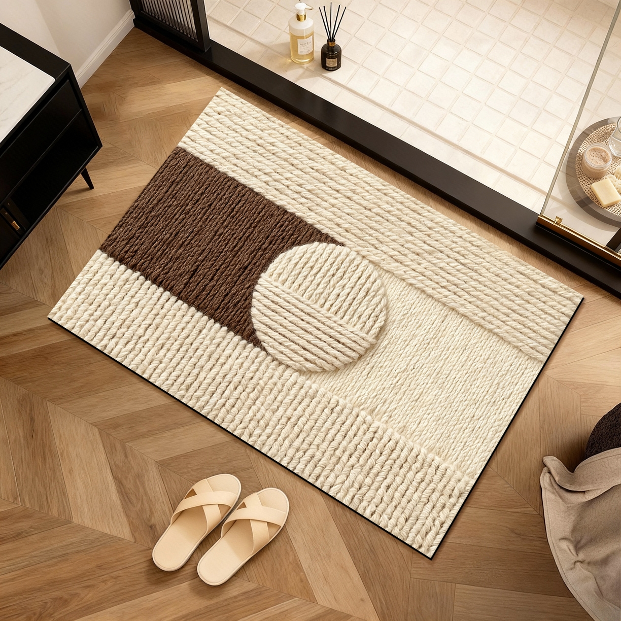 91家纺网 家纺一手货源 找家纺 （总）卡初家居（原微来） 2025新款吸水吸油防滑硅藻泥地垫垫子-复古系列