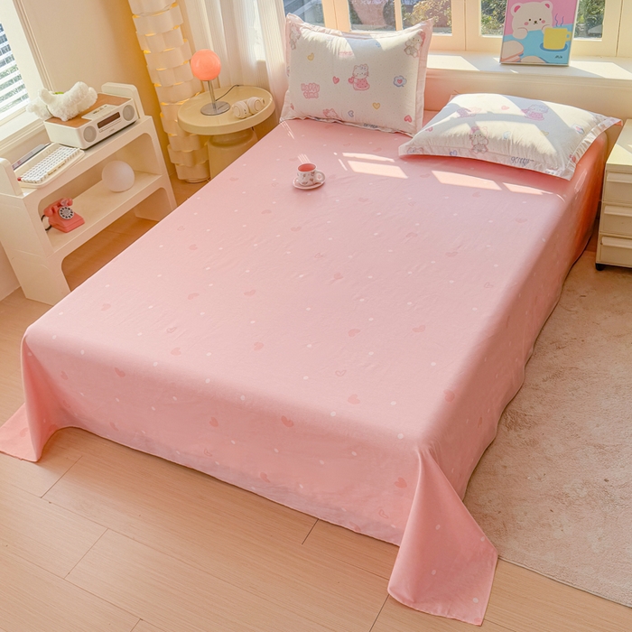 91家纺网 家纺一手货源 找家纺 禧安居 2025新款高支高密活性印染全棉印花床单单床单（支持定制尺寸）凯蒂乐园