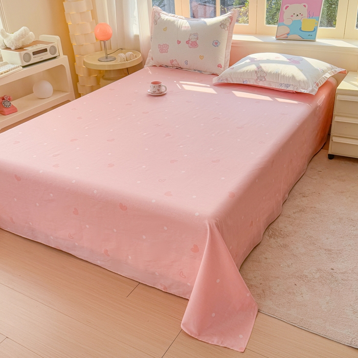 禧安居 2025新款高支高密活性印染全棉印花床单单床单（支持定制尺寸）凯蒂乐园