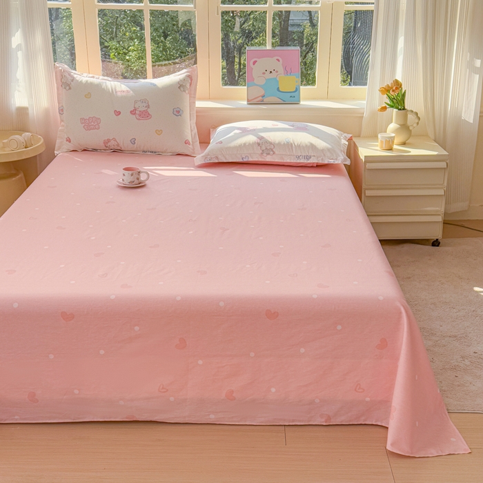 91家纺网 家纺一手货源 找家纺 禧安居 2025新款高支高密活性印染全棉印花床单单床单（支持定制尺寸）凯蒂乐园