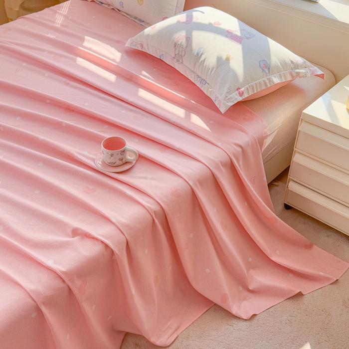 91家纺网 家纺一手货源 找家纺 禧安居 2025新款高支高密活性印染全棉印花床单单床单（支持定制尺寸）凯蒂乐园