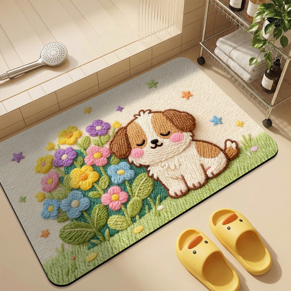 （总）卡初家居（原微来） 2025新款吸水吸油防滑硅藻泥地垫垫子-卡通系列