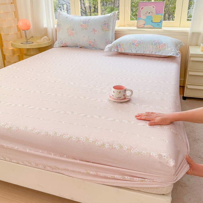 91家纺网 家纺一手货源 找家纺 （总）禧安居 2025新款高支高密活性印染全棉床笠印花床笠单床笠（支持定制尺寸）